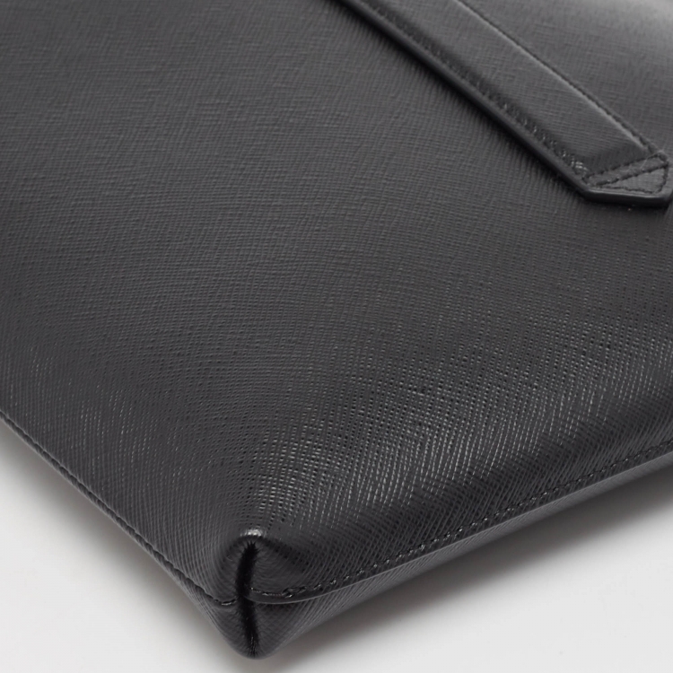 Pre Owned Montblanc Black Leather Meisterstuck Zip Pouch