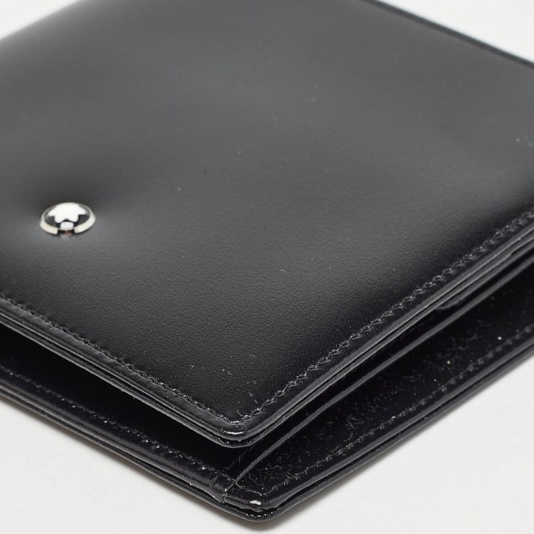 Pre Owned Montblanc Black Glossy Leather Meisterstück 4CC Bifold Wallet