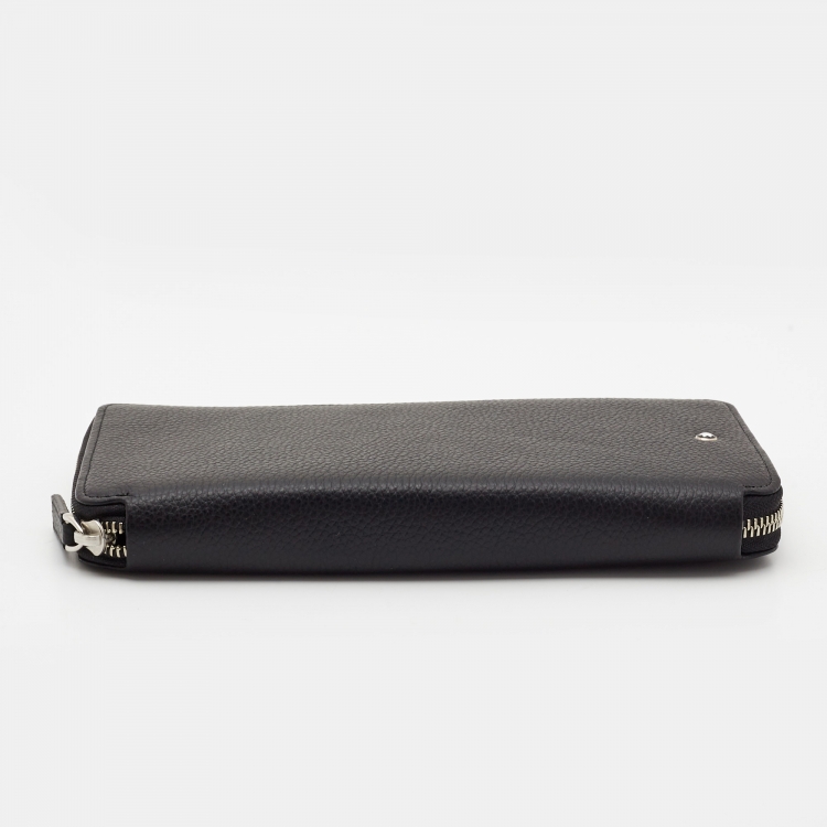 Pre Owned Montblanc Black Leather Meisterstuck 13CC Zip Travel Wallet
