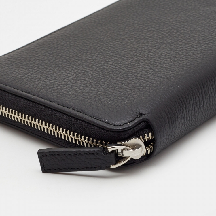Pre Owned Montblanc Black Leather Meisterstuck 13CC Zip Travel Wallet