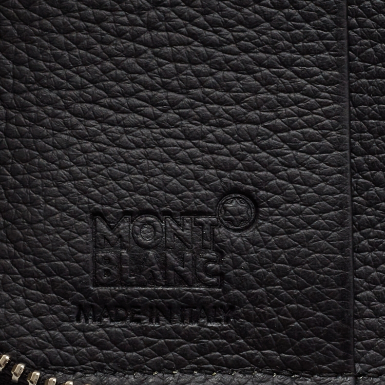 Pre Owned Montblanc Black Leather Meisterstuck 13CC Zip Travel Wallet