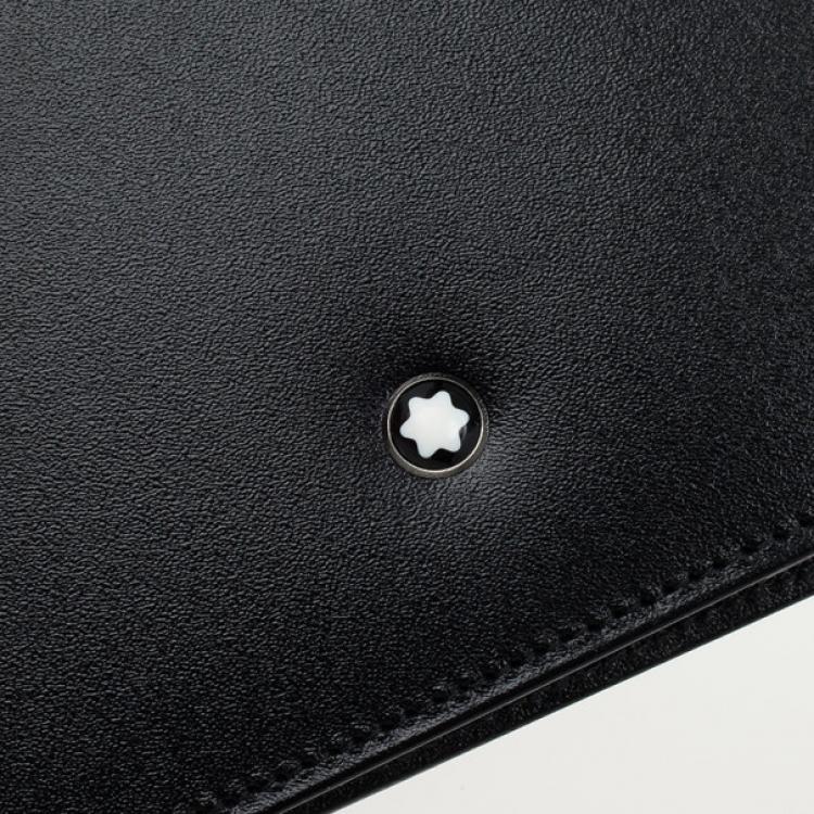 Pre Owned Montblanc Black Meisterstuck Leather Passport Holder
