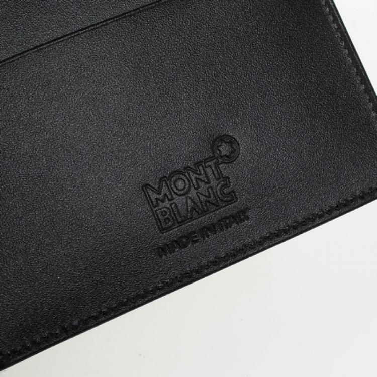 Pre Owned Montblanc Black Meisterstuck Leather Passport Holder