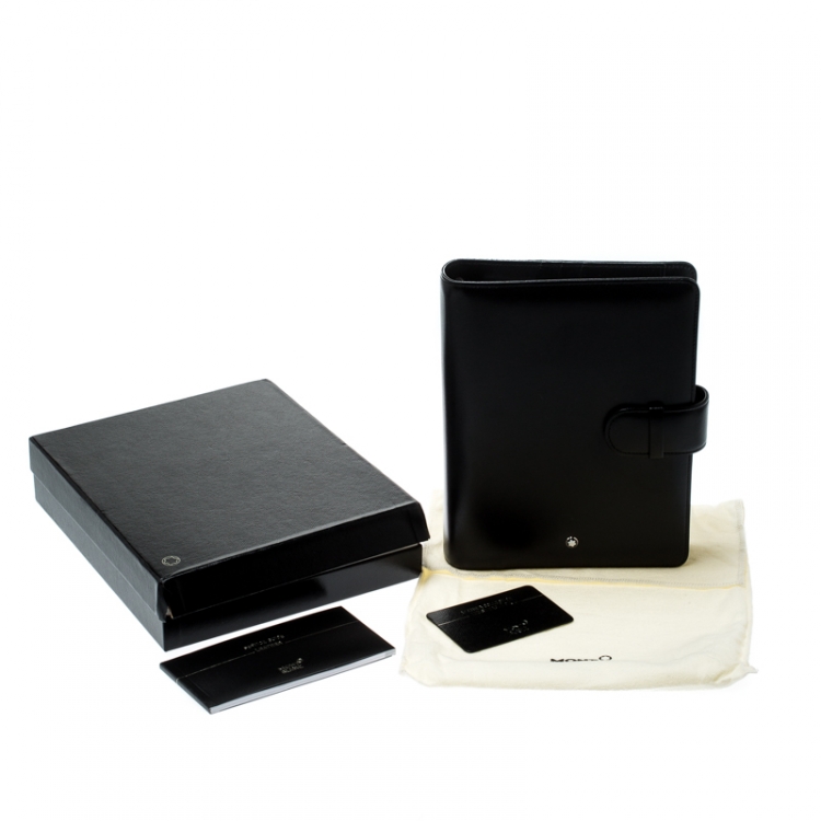 Pre Owned Montblanc Black Leather Medium Meisterstück Organizer
