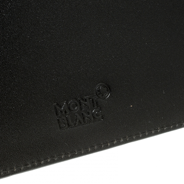 Pre Owned Montblanc Black Leather Medium Meisterstück Organizer