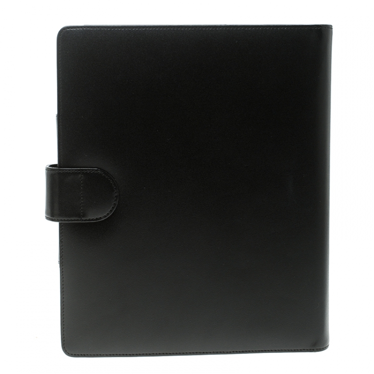 Pre Owned Montblanc Black Leather Medium Meisterstück Organizer