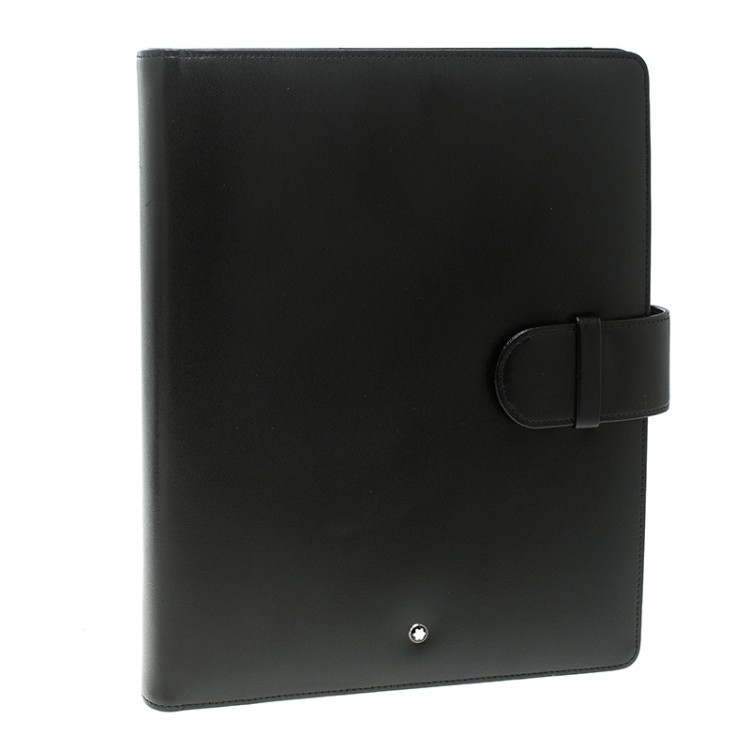Pre Owned Montblanc Black Leather Medium Meisterstück Organizer