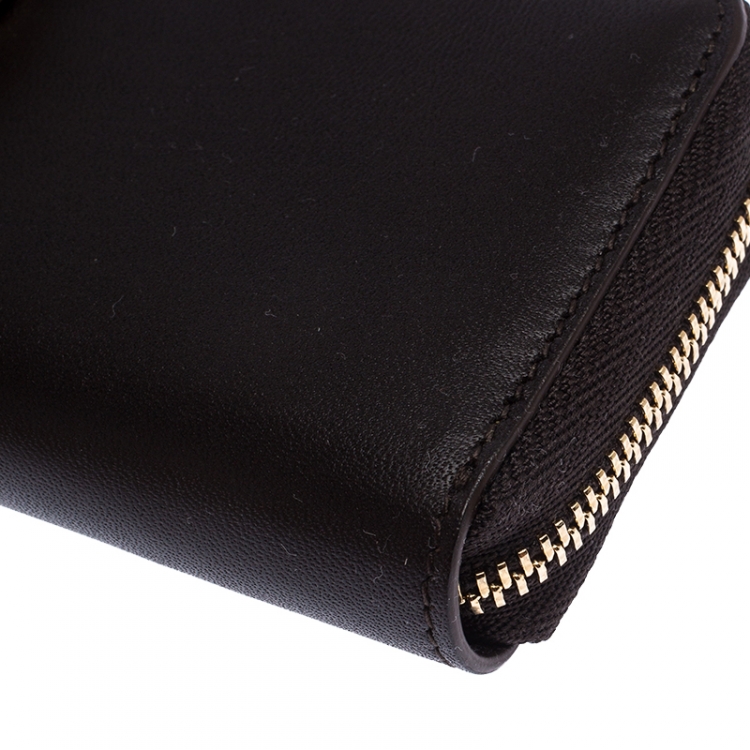Pre Owned Montblanc Brown Leather 2 Pen Zip Pouch 