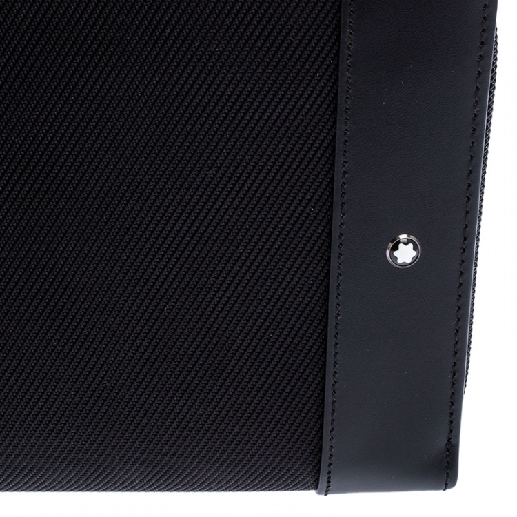 Pre Owned Montblanc Black Nylon and Leather Nightflight Travel Organizer