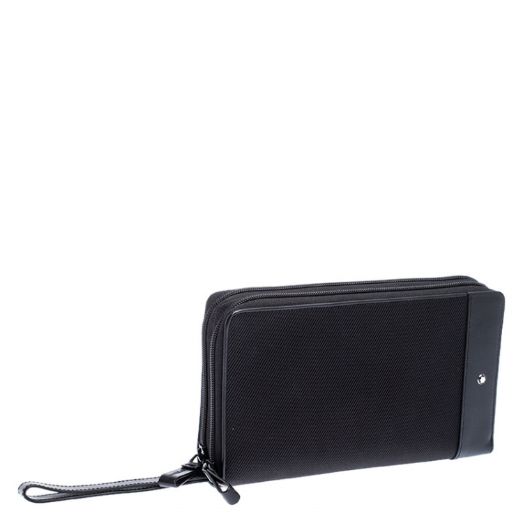 Pre Owned Montblanc Black Nylon and Leather Nightflight Travel Organizer