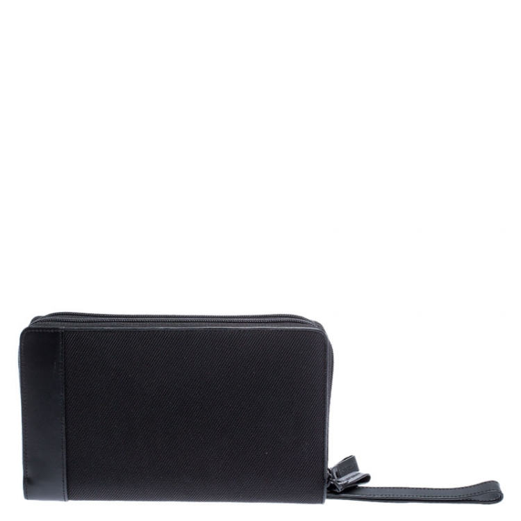 Pre Owned Montblanc Black Nylon and Leather Nightflight Travel Organizer