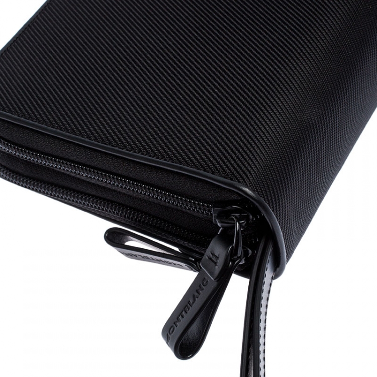 Pre Owned Montblanc Black Nylon and Leather Nightflight Travel Organizer