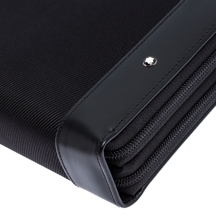 Pre Owned Montblanc Black Nylon and Leather Nightflight Travel Organizer