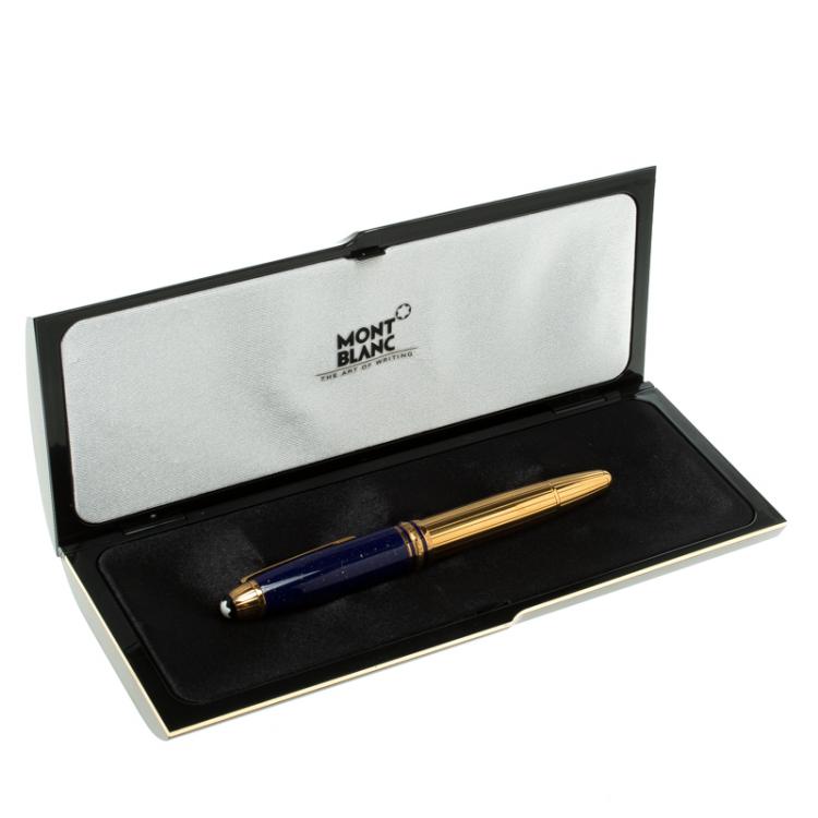 Pre Owned Montblanc Meisterstuck Ramses II 146 Vermeil & Lapis Lazuli Fountain Pen