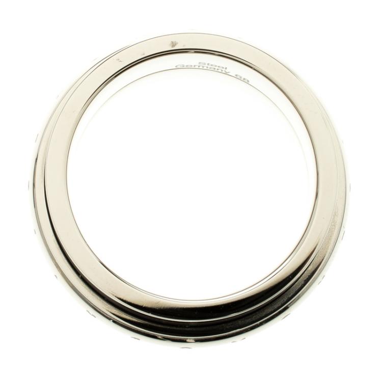 Pre Owned Montblanc Men's Contemporary Collection Black PVD Steel Sliding Ring Size 68