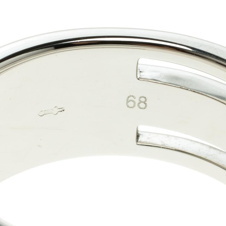 Pre Owned Montblanc Creative Silver Skeletted Men's Band Ring Size 68