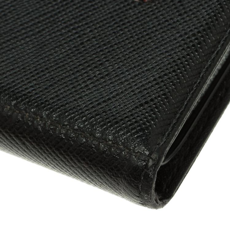 Pre Owned Montblanc Black Leather Iphone 7 Flip Case
