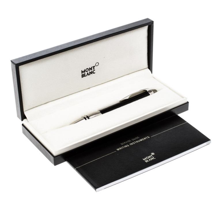 Pre Owned Montblanc Black Resin Silver Tone StarWalker Ballpoint Pen