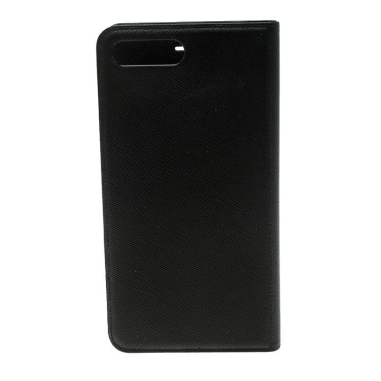 Pre Owned Montblanc Black Leather Flipside Apple iPhone 8 Plus Case
