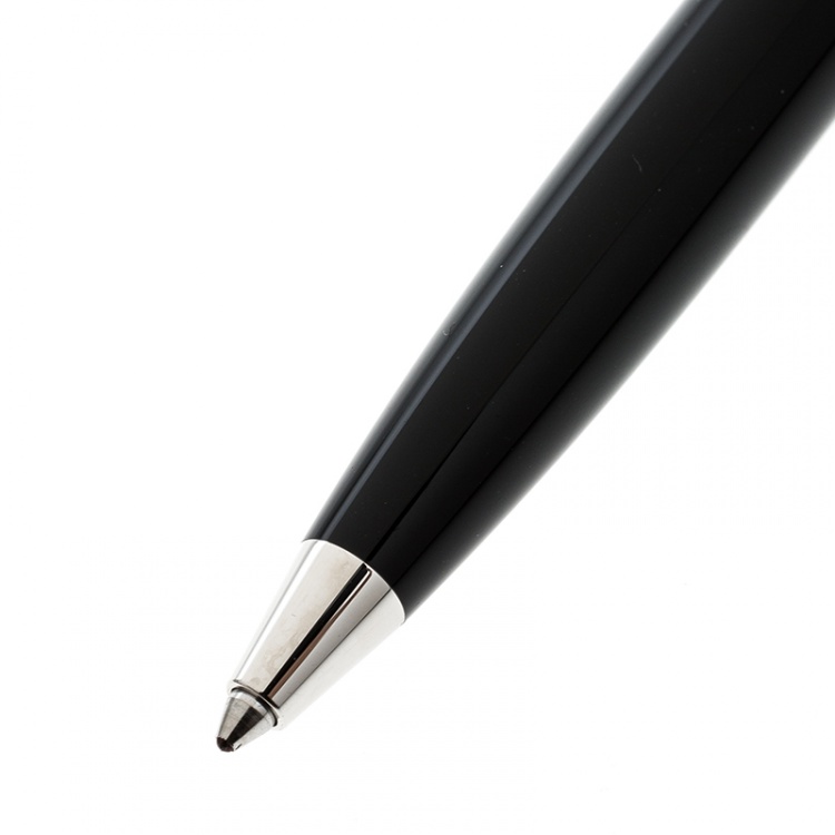 Pre Owned Montblanc Cruise Collection Black Resin Silver Tone Ballpoint Pen