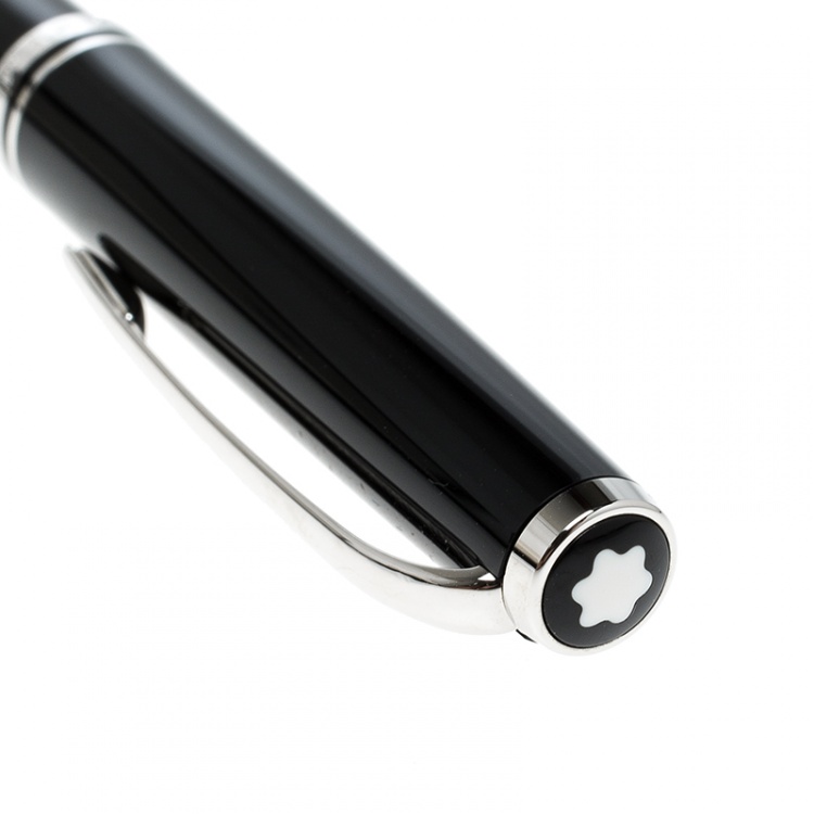 Pre Owned Montblanc Cruise Collection Black Resin Silver Tone Ballpoint Pen