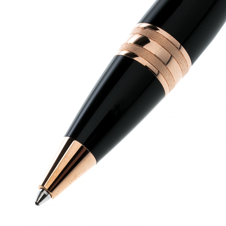 Pre Owned Montblanc Star Walker Rose Gold/Black Resin Ballpoint Pen