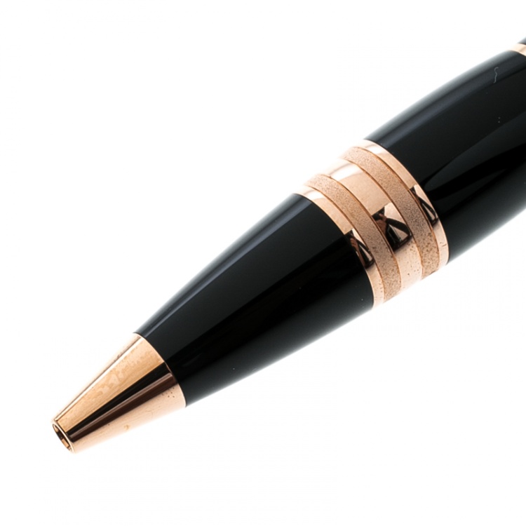Pre Owned Montblanc Star Walker Rose Gold/Black Resin Ballpoint Pen
