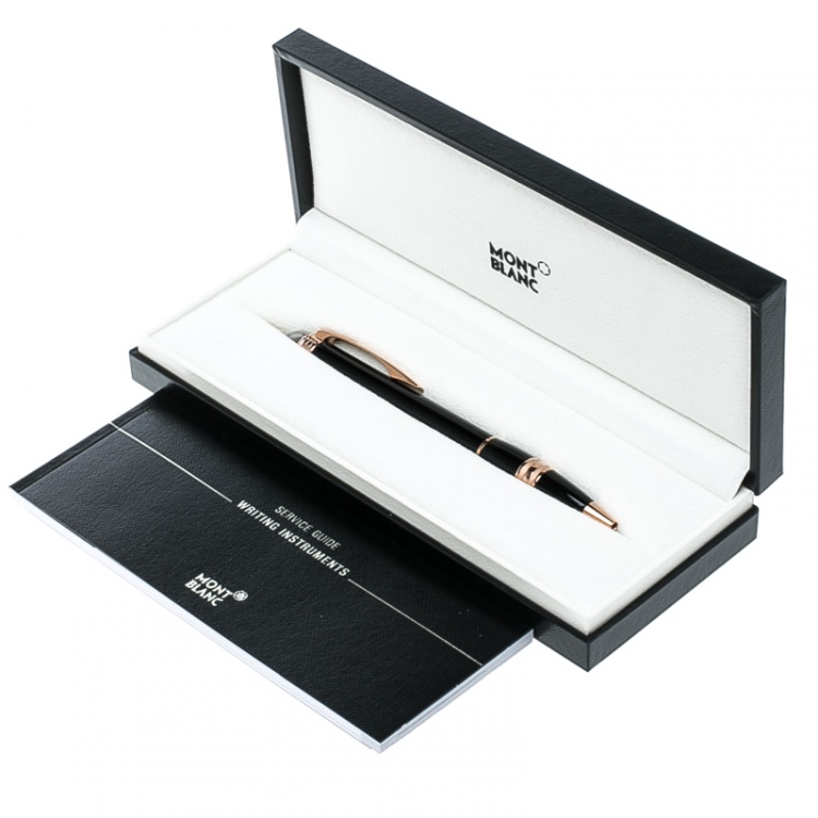 Pre Owned Montblanc Star Walker Rose Gold/Black Resin Ballpoint Pen