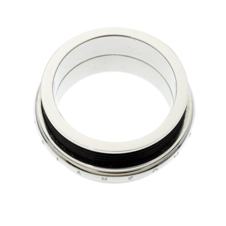 Pre Owned Montblanc Men's Contemporary Collection Black PVD Steel Sliding Ring Size 64