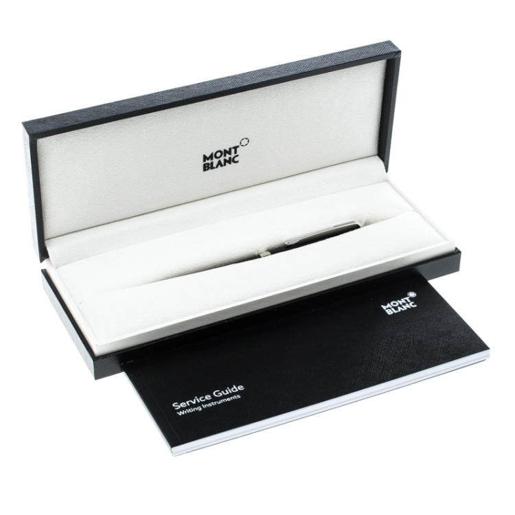 مملوكة مسبقًا Montblanc Pix Black Resin Platinum Finish Ballpoint Pen