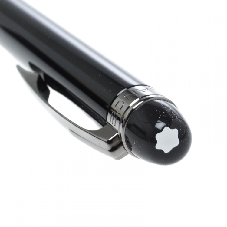 Pre Owned Montblanc Star Walker Black Resin Ruthenium Coated Ballpoint Pen