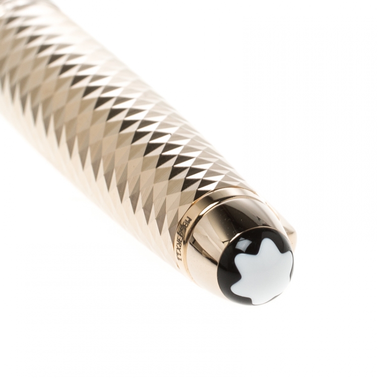 Pre Owned Montblanc Meisterstuck Solitaire Doue Geometric Dimension Ballpoint Pen