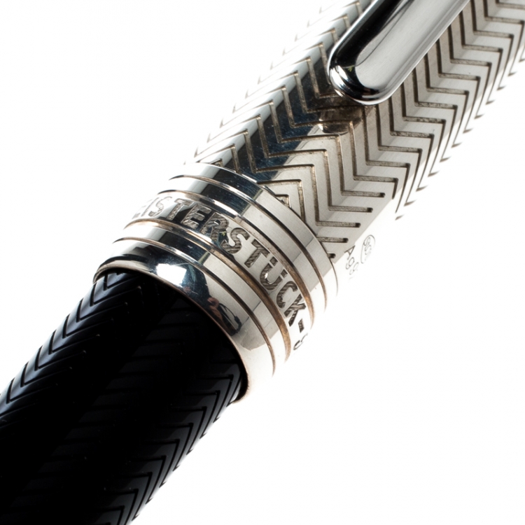 Pre Owned Montblanc Meisterstuck Solitaire Doue Silver Ballpoint Pen 