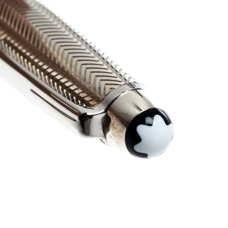 Pre Owned Montblanc Meisterstuck Solitaire Doue Silver Ballpoint Pen 