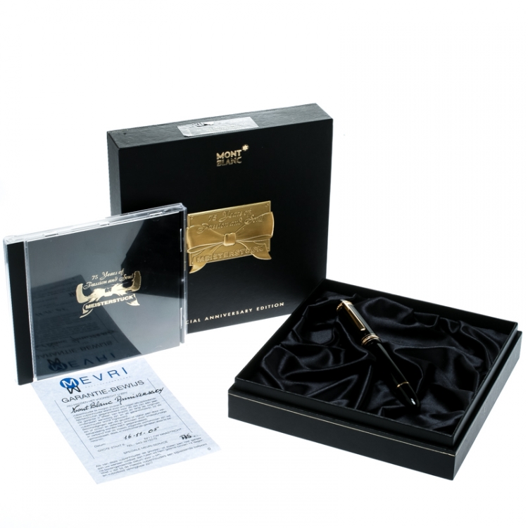 Pre Owned Montblanc Meisterstück 75th Anniversary Diamond Resin Fountain Pen