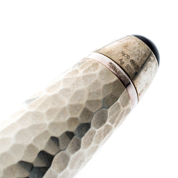 Pre Owned Montblanc Meisterstuck Textured Silver Rollerball Pen