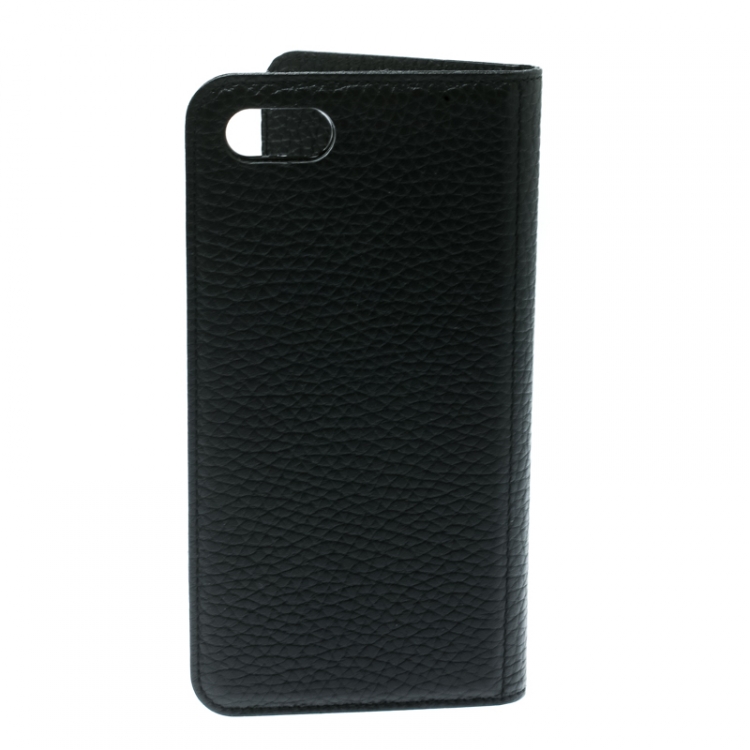 Pre Owned Montblanc Black Leather Flipside iPhone 8 Case