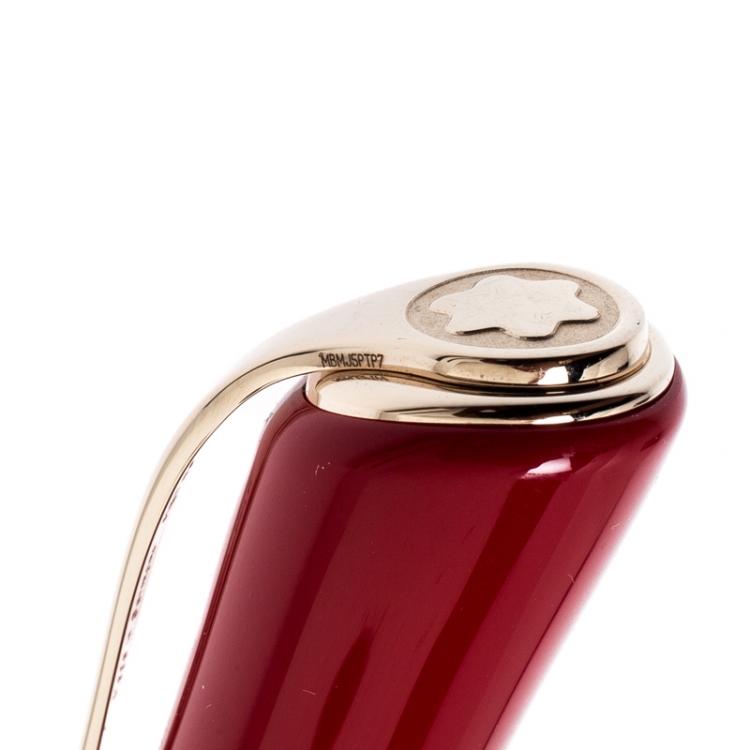 مملوكة مسبقًا Montblanc Muses Marilyn Monroe Special Edition Red Resin Ballpoint Pen Set