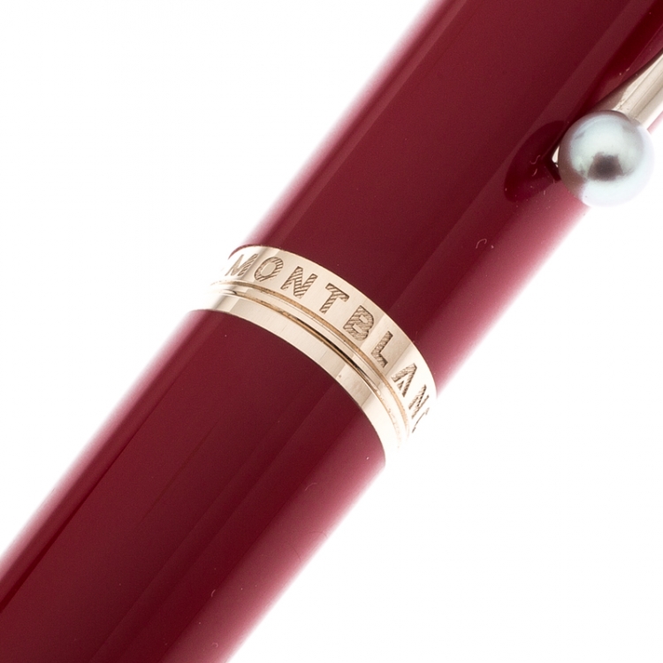 مملوكة مسبقًا Montblanc Muses Marilyn Monroe Special Edition Red Resin Ballpoint Pen Set