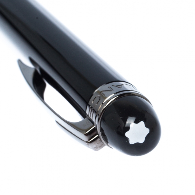 Pre Owned Montblanc StarWalker Midnight Black Resin Ruthenium Coated Ballpoint Pen