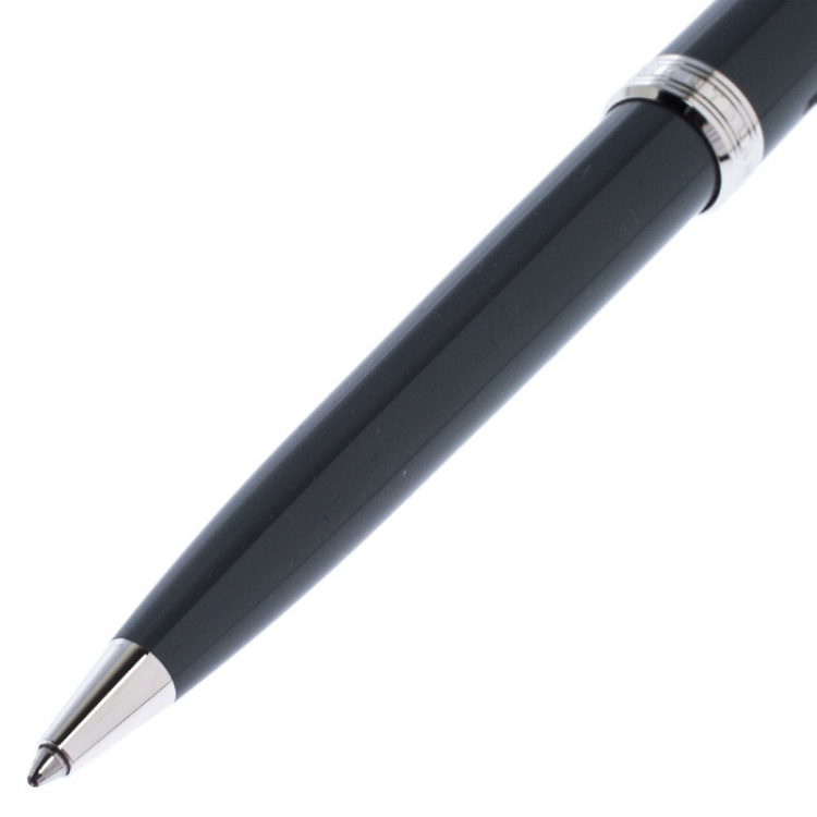 Pre Owned Montblanc Grey Resin Platinum Finish Ballpoint Pen 