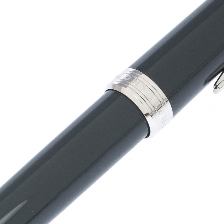 Pre Owned Montblanc Grey Resin Platinum Finish Ballpoint Pen 