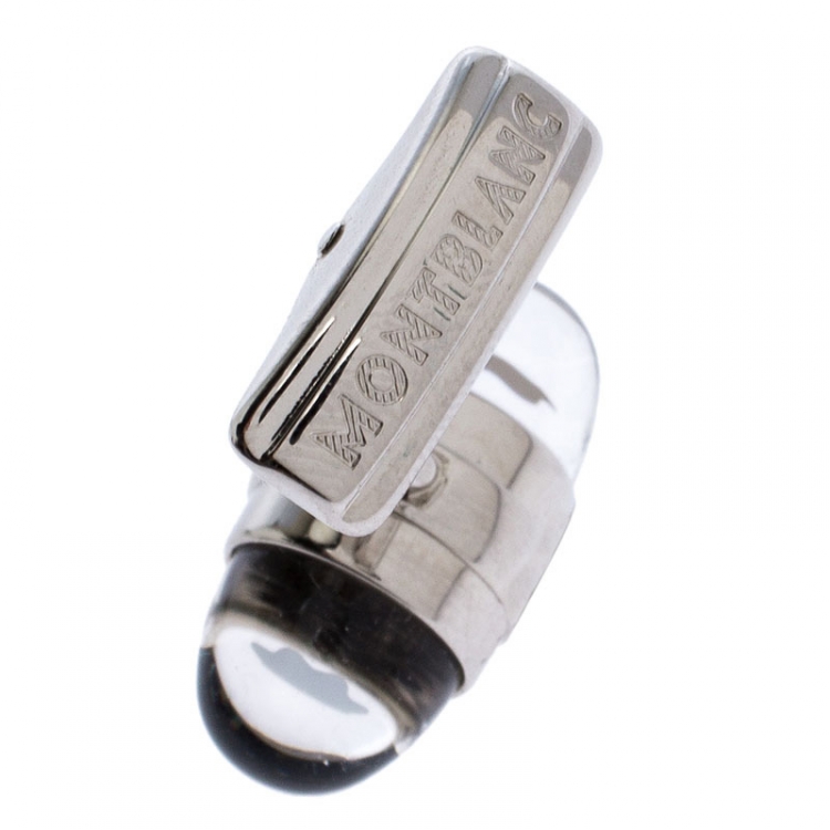 Pre Owned Montblanc Urban Walker Resin Silver Tone Cufflinks