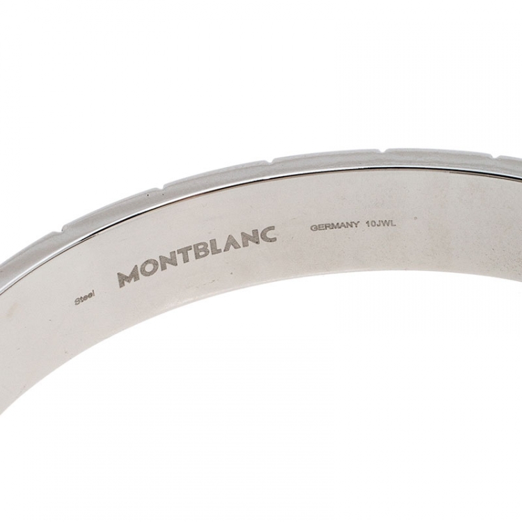 Pre Owned Montblanc Signature for Good Stainless Steel Cuff Bracelet