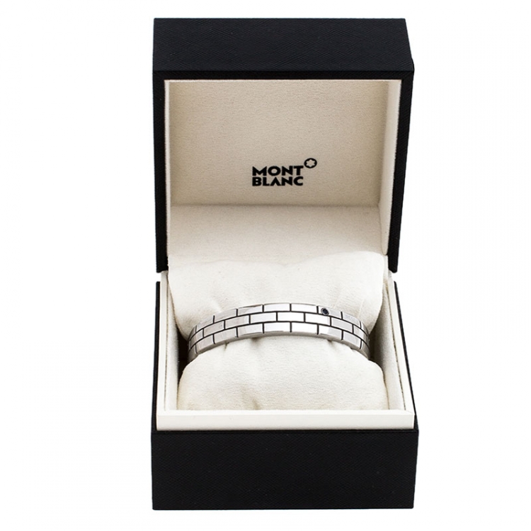 Pre Owned Montblanc Signature for Good Stainless Steel Cuff Bracelet