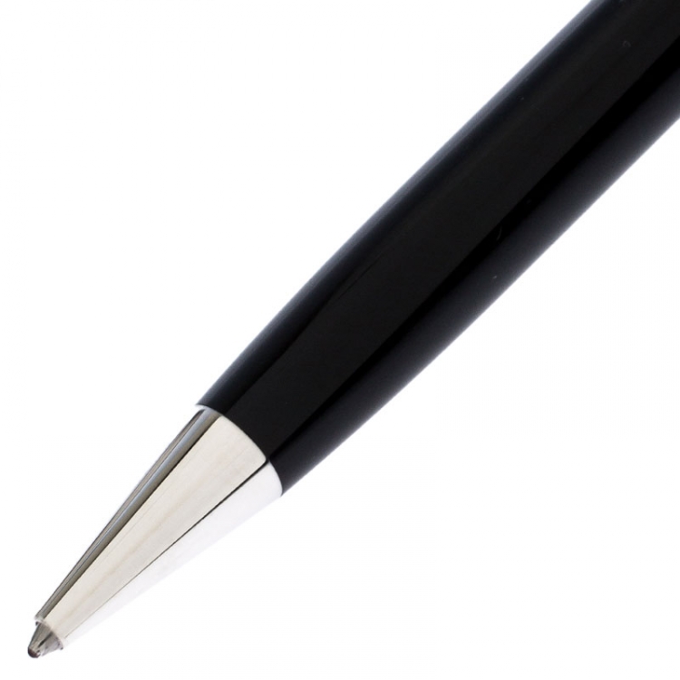 Pre Owned  Montblanc Meisterstuck Pix Black Resin Platinum Plated Ball Point Pen 