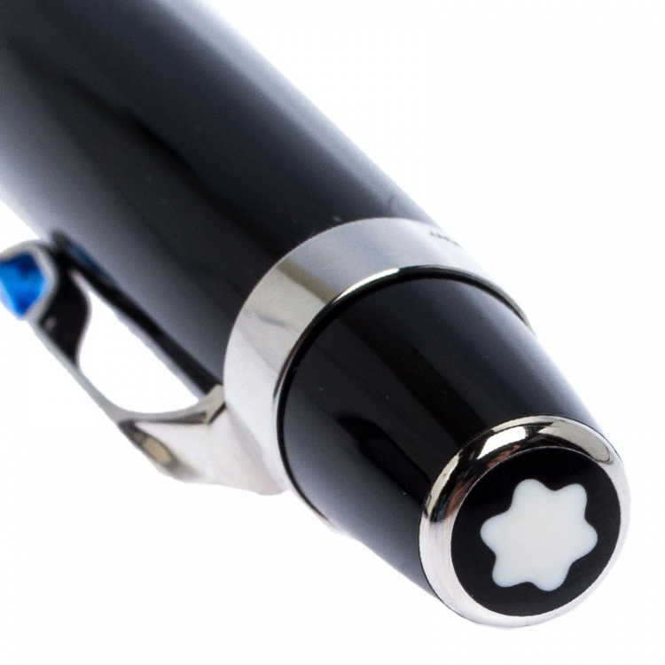 Pre Owned Montblanc Boheme Black Resin Silver Tone Ballpoint Pen