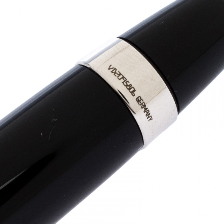 Pre Owned Montblanc Boheme Black Resin Silver Tone Ballpoint Pen