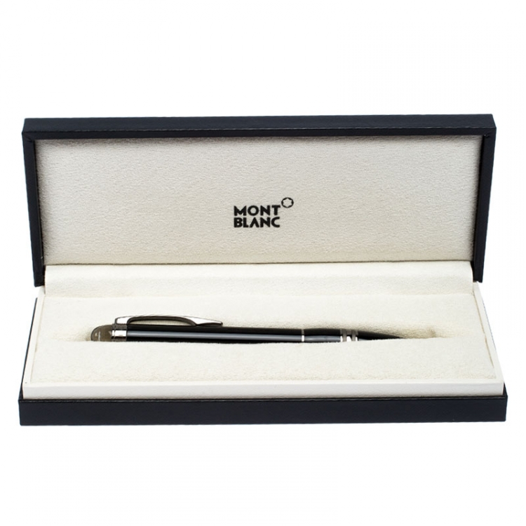 Pre Owned Montblanc StarWalker Midnight Black Resin Ruthenium Coated Ballpoint Pen