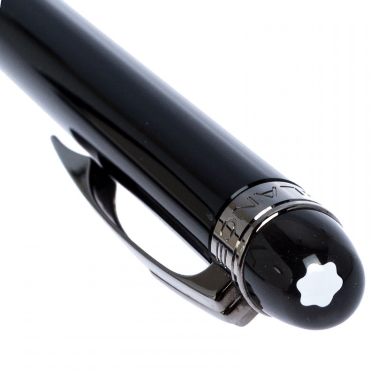 Pre Owned Montblanc StarWalker Midnight Black Resin Ruthenium Coated Ballpoint Pen